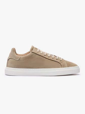 John Henric Men's Sandfarbene Wildleder Sneaker Size 44