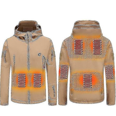 Oppvarmet jakke, vanntett vinter utendørs oppvarmet jakke varmende jakke kåpe