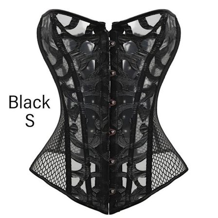 Korsett Bustier Top Midja Shaper SVART S black S