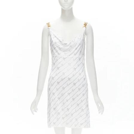 Versace Pre-owned, Pre-owned Fabric dresses Wit, Dames, Maat:L,Viscose