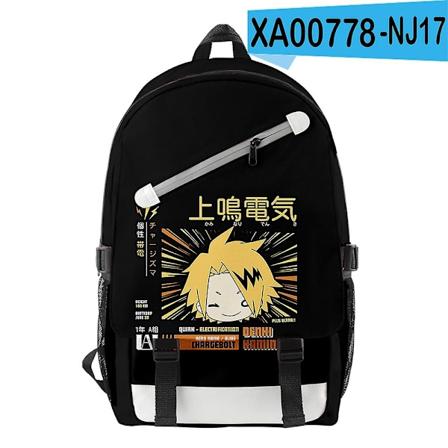 Japan Anime My Hero Academia Denki Kaminari Rygsæk til Drenge og Piger - Børne-, Folkeskole- og Mellemskoleelever - Laptop Rygsæk - Xin Auburn