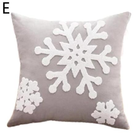 ?jul? Christmas Velvet Plysch Broderad Kudde Holländsk Velv