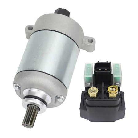 Startermotor & Relæ Kompatibel Yamaha Grizzly 550 700 2009-2022 Kodiak 700 2016-2022 19500 28p-81890-00-00 410-58036 Smu0512