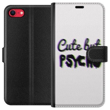 Kompatibelt Lommeboketui til Apple iPhone SE (2020) Regnbuefarget leketøyfigur med et lykkelig ansikt og fargerike sirkler i en leken studioillustras