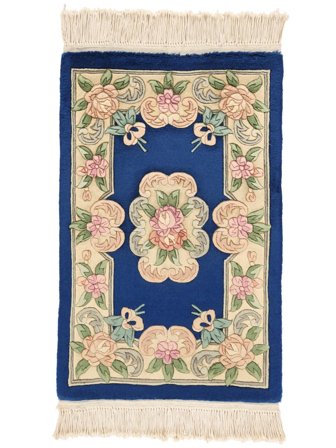 Medalionowy Mały Chińskie 90 Line Dywan 60X90 Wełna