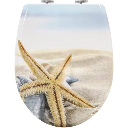 Rootz-wc-istuin - Pehmeästi sulkeutuva kansi - Pikavapautustoiminto - Duroplast - 36,5 cm x 44,5 cm - Yleiskokoinen soikea - Antibakteerinen