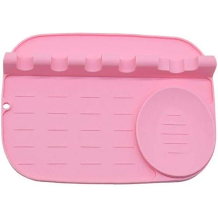 Silikone Ske Rest, Ske Stativ, To-i-en-Ske Køkkenredskabsholder, Spatelhylde Sæt