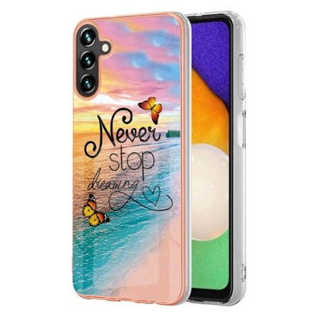 Marble Samsung Galaxy A14 Etui - Never Stop Dreaming