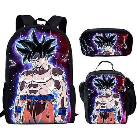 Dragon Ball Elementary School Theme School Bag 3-piece Set Computer Bag Messenger Bag Pencil Case