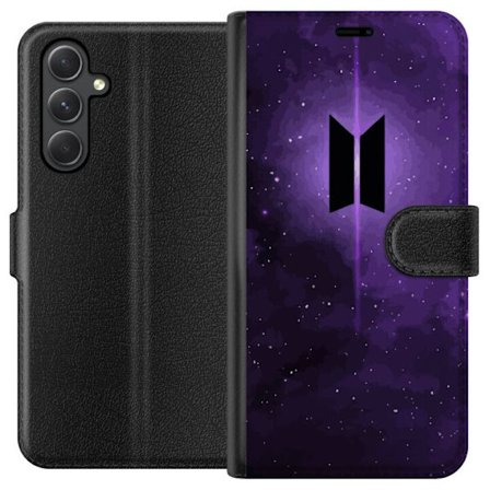 Kompatibel Tegnebogsetui til Samsung Samsung Galaxy A15 5G BTS-logo lilla galakse kpop hær-plakat rummet stjerne himmel koreansk musik band symbol ik