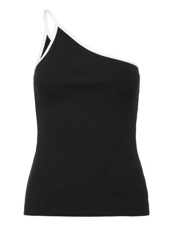 Slsim Strap Top Black Soaked In Luxury