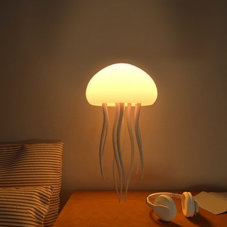 Ääniohjattu Meduusa-lamppu - Monivärinen Liukuvärjäys - Ripustettava Malli, rentouttava tunnelmavalo kotiin ja toimistoon