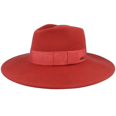 Brixton - Orange fedora Hut - Joanna Felt Hat Phoenix Orange Fedora @ Hatstore