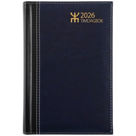 Almanacksförlaget Kalender Timdagbok Blå/Svart
