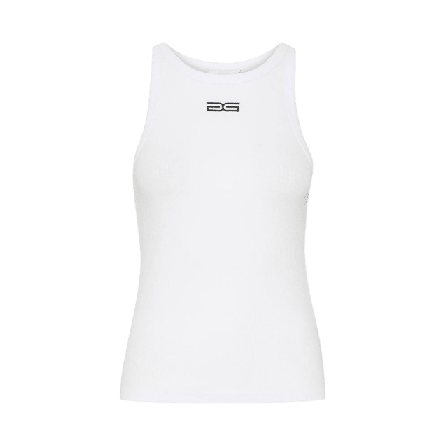 Gestuz DrewGZ sl logo tank T-shirt Linnen Dam Vit M