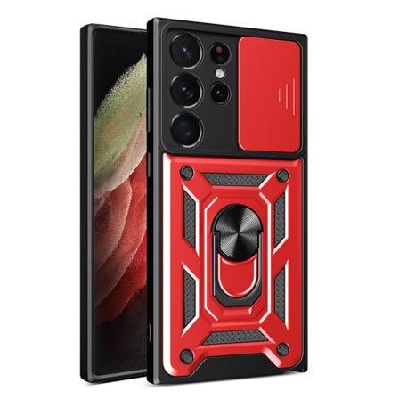 Tyylikäs suojakuori Sormusteline - Samsung Galaxy S23 Ultra Röd