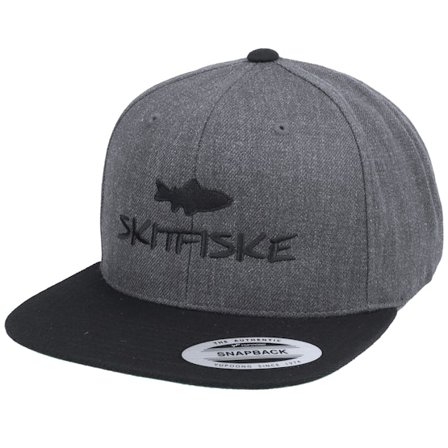 Skillfish - Grå snapback Caps - Skitfiske Charcoal/Black Snapback @ Hatstore