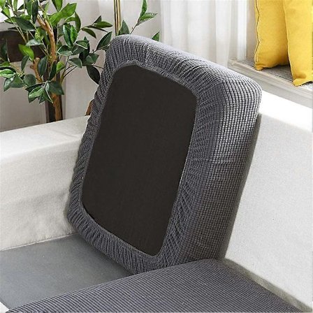 65-95 cm soffsittsdyna överdrag, stretch sittdynskydd, elastiskt dynöverdrag, möbelskydd (grå, 1-sits)