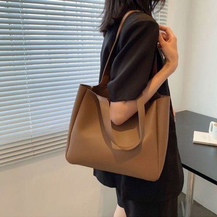 Dam Axelväska Shopperväska BRUN brun