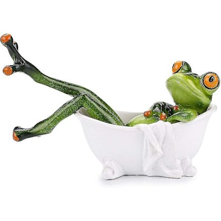 Kreativ håndlaget harpiks frosk figur dekor, personlig dyre samleobjekt figurer for hyller bord skrivebord dekor -CNSZ