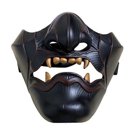 1 stk. Samurai Maske Ghost of Tsushima Maske Ond Demon Kabuki Samurai Oni Maske for Halloween Festrekvisitter