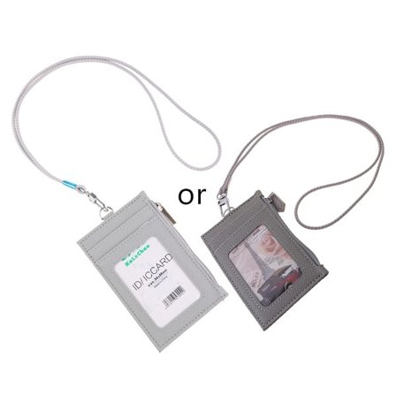 Naisten käyntikorttikotelo Lompakko Miesten PU-nahkainen henkilökorttikotelo case kaulaan