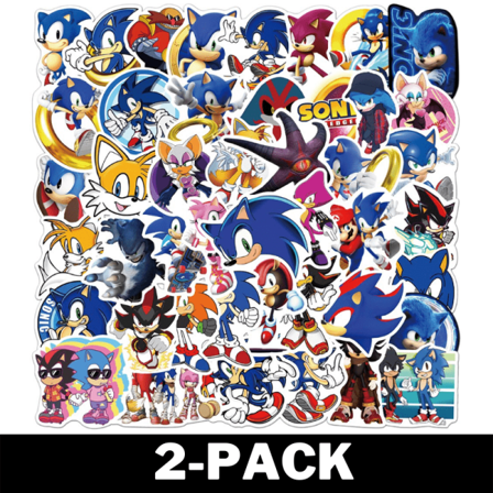 50 Stycken Sonic Stickers / Klistermärken 2-pack