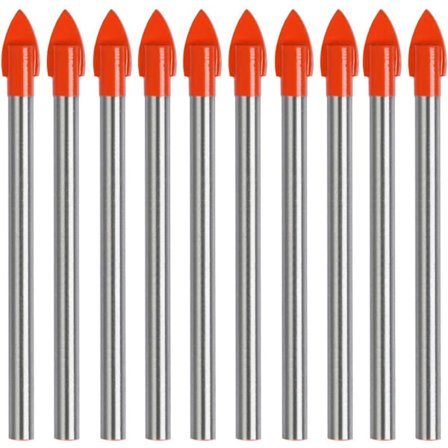 10 st Glasborr med Titanbeläggning, 6 mm Keramisk Borr, ZQKLA