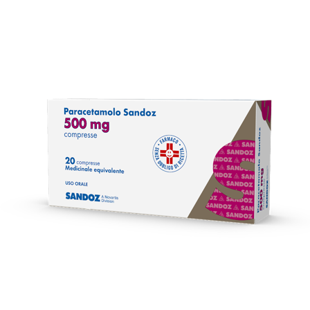 Paracetamolo Sandoz 20 Compresse 500mg