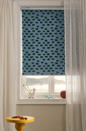 Jotex - Rullegardin - Høyde 165 Cm Blå/grønn - WYANDRA - Kjøp Barnegardiner hos Jotex