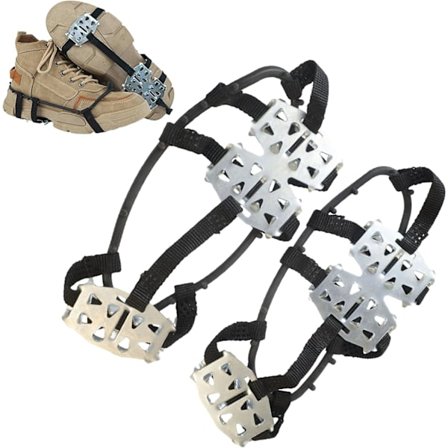 Piggsko for is og snø, snøskodeksler, 24-tanns piggsko for is og snø, slip-on anti-skli piggsko, anti-skli skodeksler