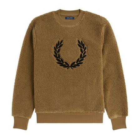 Fred Perry, Round-neck Knitwear Beige, Heren, Maat:S