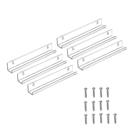Pladesamler Vægmontering, 6 Pak Vinyl Plade Hylde Akryl Album Stativ Vis Din Daglige Lp Liste