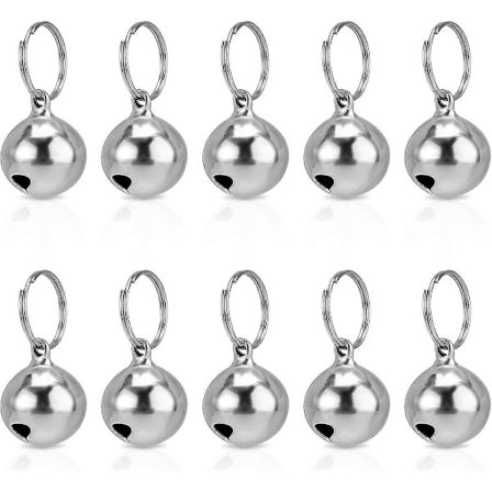 10 stk. kæledyrsklokker til hund og kat, Jingle Bells til kæledyrshalsbånd Charm Pet Tracking, Små klokker til DIY håndværkstilbehør Kæledyrs daglig 