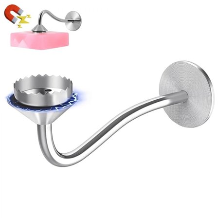 Magnetisk Sæbedispenser - Magnetisk Sæbedispenser til Brusebad - Ingen Boring Nødvendig - Magnetisk Sæbedispenser i Rustfrit Stål