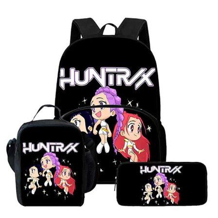 K-Pop Demon Hunter Rygsæk Skuldertaske Madkasse Penalhus Skolerygsæk-FF- 3PCWKH019
