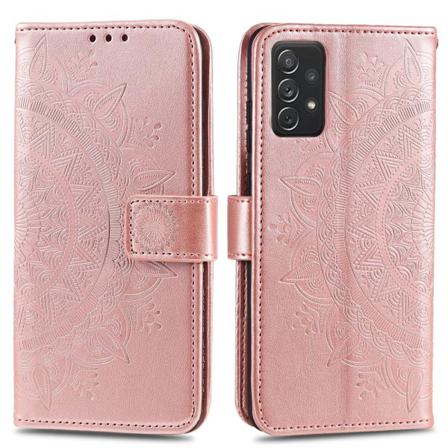 Samsung A52 / A52s Mandala Plånboksfodral - Roséguld Rosa Guld