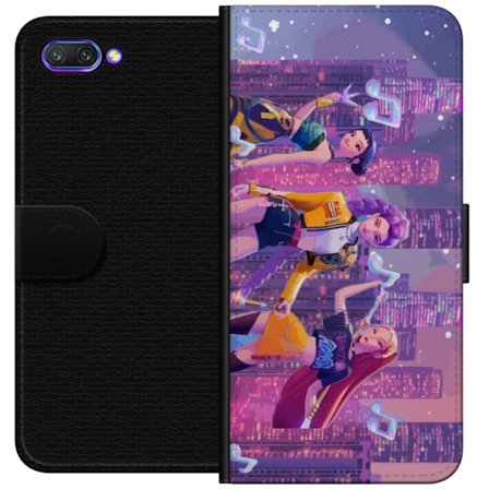 Yhteensopiva Lompakkokotelo Honor Honor 10 Tulevaisuutta ennakoiva K-Pop Demon Hunters tyttöryhmän kuvitus neonkaupungin popkulttuuriestetiikalla ja