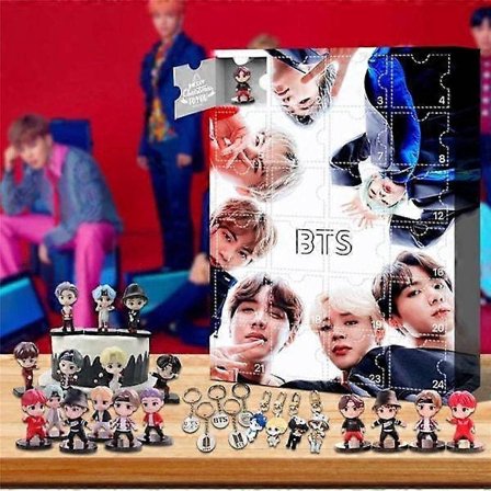 BTS Adventskalender 2024, Julekalender for barn Jule-nedtelling 24 dager Blindboks Hjem & Samleobjekter for fans