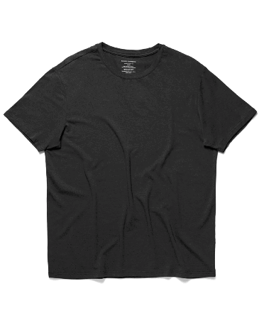 Panos Emporio Bamboo/Cotton Crew Tee Black