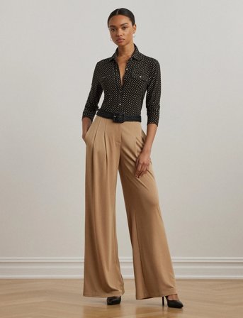 Lauren Ralph Lauren Slim Fit Geo-Print Jersey Shirt - Black - M