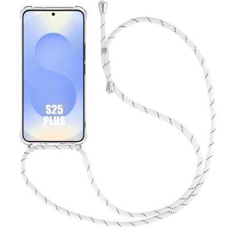 Coque för Samsung Galaxy S25 Plus (Galaxy S25+) - Transparent med Vit Snodd - BOOLING