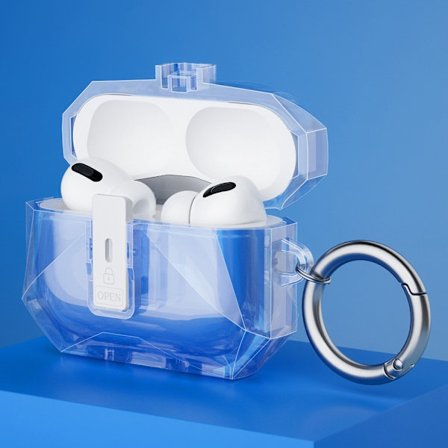 COTECI AirPods Pro 3:lle suojakuori metallikoukulla - Sininen