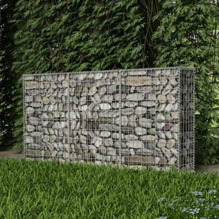 Vidaxl Gabionkorg Galvaniserat Stål 200x30x100 Cm Silver