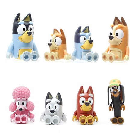 Cartoon Animation Bluey Playtime Toys Modellfigurer Barnleksak qd bäst