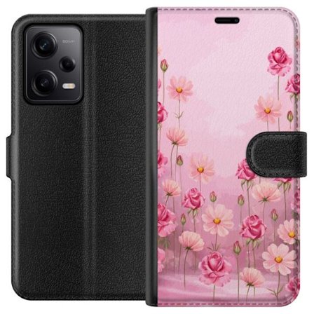 Kompatibel Tegnebogsetui til Xiaomi Redmi Note 12 Pro Petal Reverie Soft Blush