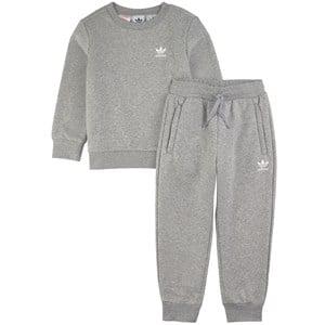 Kids - adidas Originals Branded Sweat Set Gray 122 cm - Clothing sets - 122 cm - Grey