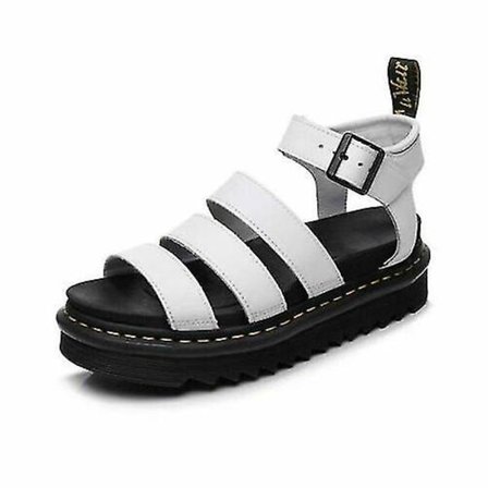 Dame Chunky Sandaler Tyk Sål Stroppy Block Flatforms Sko Sommer Ny Størrelse..