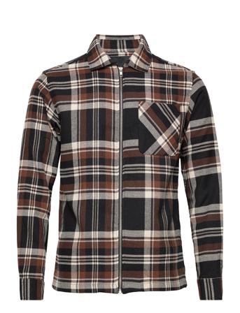 Jprblabenson Check Zip Overshirt L/S Overshirts Monivärinen/Kuvioitu Jack & J S