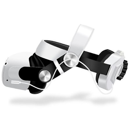 2 i 1 VR Hovedrem med Batteri Justerbart Hovedbånd til Oculus Quest 2